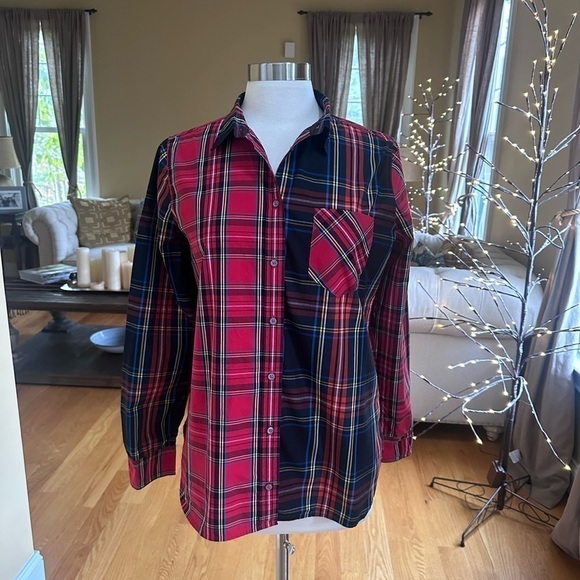J.Crew Classic-fit Boy Shirt In Mixed Stewart Tartan Sz 10 - Picture 4 of 11
